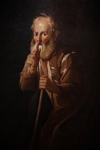 Alter Mann ruft zur Stille