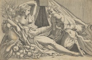 Jupiter und Antiope, 1540-45 von Antonio Fantuzzi