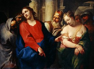 Die Ehebrecherin vor Christus