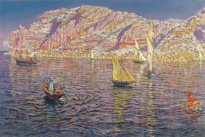 Blick auf die Bucht von Palma de Mallorca von Antonio Munoz Degrain