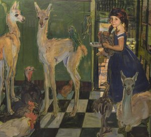 Meine Tochter auf dem argentinischen Land von Antonio Ortiz Echague