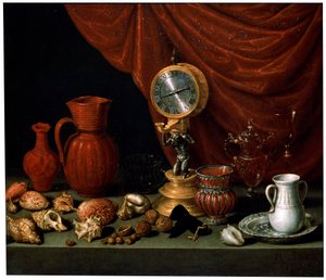 Stillleben mit einer Uhr, 1652