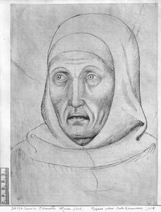 Kopf eines Mönchs, aus dem Vallardi-Album von Antonio Pisanello