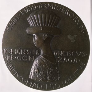 Porträtmedaille, die Gianfrancesco Gonzaga (13945-1444) darstellt, 1446-8