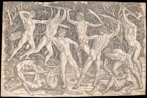 Schlacht der Nackten von Antonio del Pollaiolo, ca. 1470-90