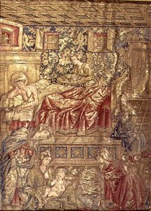 Die Geburt von Johannes dem Täufer, Wandteppich mit Szenen aus dem Leben des Heiligen