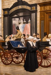 Die Epoche, Detail mit einer Nonne und einer Kutsche