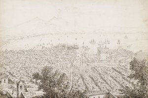 Ein Panoramablick auf Neapel