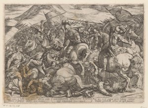Die Israeliten kämpfen mit den Amalekitern von Antonio Tempesta