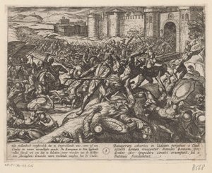 Die Römer werden von den niederländischen Truppen bei Bonn besiegt von Antonio Tempesta