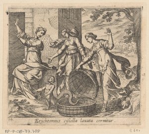Erichthonius aus seinem Korb gelassen von Antonio Tempesta