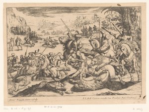 Löwenjagd (Jagdszenen, Teil 5) von Antonio Tempesta