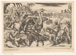 Jagd auf Strauße