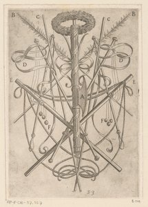 Ornament mit Folterwerkzeugen von Antonio Tempesta