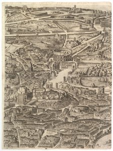 Plan der Stadt Rom. Teil 4 mit der Santa Maria in Aracoeli, dem Forum Romanum (1645)