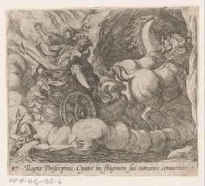 Pluto führt Proserpina an der Nymphe Cyane vorbei von Antonio Tempesta