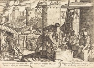 Die Israeliten bauen die Mauern Jerusalems wieder auf