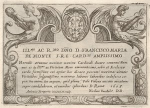Titelblatt für die Serie Die Arbeiten des Herkules mit den Wappen von Kardinal Francesco Ma..., 1608 von Antonio Tempesta