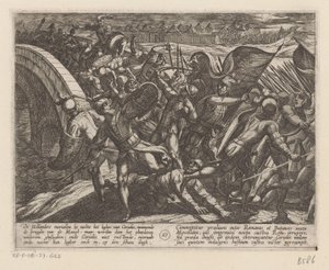 Überraschungsangriff auf das römische Lager an der Mosel von Antonio Tempesta