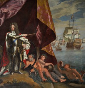 George, Prinz von Dänemark, als Lord High Admiral von England (Detail)