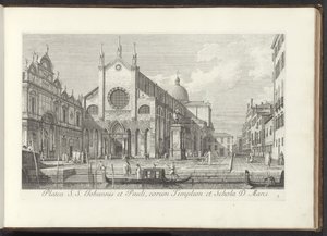 Ansicht der Kirche Santi Giovanni e Paolo in Venedig (Serie: Ansichten von Gebäuden und Plätzen in Venedig)