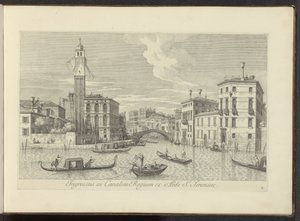 Ansicht des Cannaregio und des Palazzo Labia in Venedig