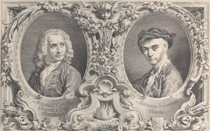 Porträts von Canaletto und Visentini, 1735 von Antonio Visentini