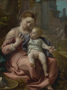 Die Madonna des Korbes, ca. 1524 von Antonio da Correggio