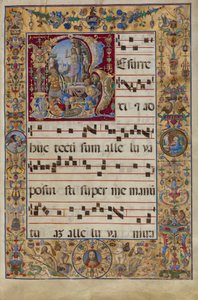 Das Graduale. Initiale R: Die Auferstehung, ca. 1500 von Antonio da Monza