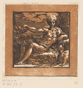 Johannes der Täufer in der Wildnis von Antonio da Trento