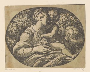 Maria mit Kind und Johannes dem Täufer von Antonio da Trento
