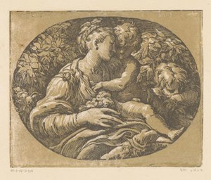 Maria mit Kind und Johannes dem Täufer von Antonio da Trento
