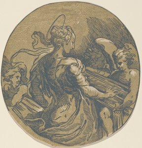 Sankt Cäcilia von Antonio da Trento after Parmigianino