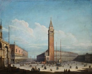 Die Piazza San Marco und die Piazzetta, Venedig, Blick nach Südwesten von Antonio de dipi Joli