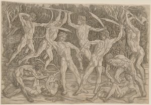 Schlacht der Nackten von Antonio Pollaiuolo