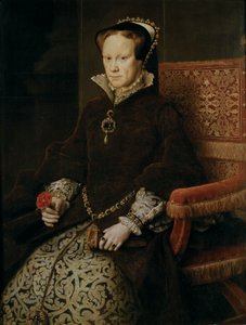 Königin Maria Tudor, Königin von England, zweite Ehefrau von Philipp II. von Antonis Mor