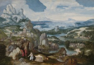 Landschaft mit dem büßenden heiligen Hieronymus, 1530-40
