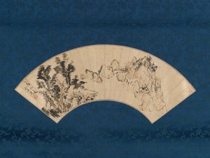 Teezubereitung an einer Bergschlucht, 1825 von Aoki Mokubei