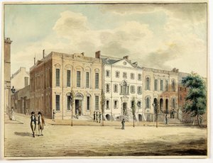 Nordostecke der Wall- und William-Straßen, New York City, 1798 von Archibald Robertson