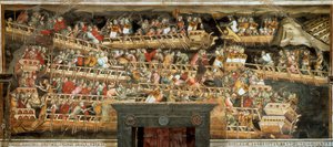 Seeschlacht bei Punta Salvatore, zwischen der Armee von Friedrich Barbarossa und den Venezianern