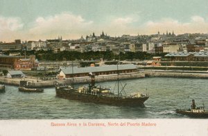Darsena-Docks, Puerto Madero, Buenos Aires, Argentinien (Farbfoto)