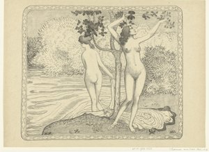 Zwei badende Frauen am Wasser (Sommer) von Aristide Maillol