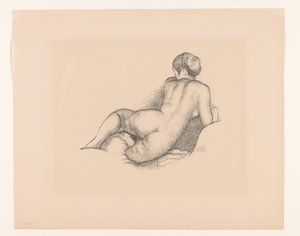 Weiblicher Akt, von hinten gesehen von Aristide Maillol