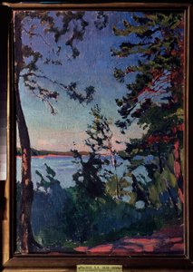 Ein Park am Ufer der Newa von Arkadij Aleksandrovic Rylov