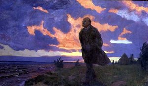 Wladimir Iljitsch Lenin (1870-1924) am Ufer