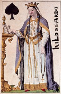 Darstellung von Hildegarde de Vintzgau (757-783), Ehefrau von Karl dem Großen (Karl I). (Detail) von Armand Gustave Houbigant