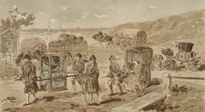 Sänfte, schwerer Wagen, Vinaigrette und Coupé, Österreichische Niederlande, 18. Jahrhundert