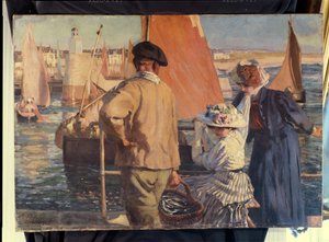 Der Hafen von Nantes von Armand Joseph Bonamy