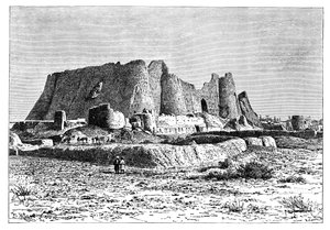 Die zerstörte Festung von Veramin, Persien Iran, 1895 von Armand Kohl