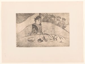 Bretonische Bäuerin am Tisch von Armand Seguin (possibly)